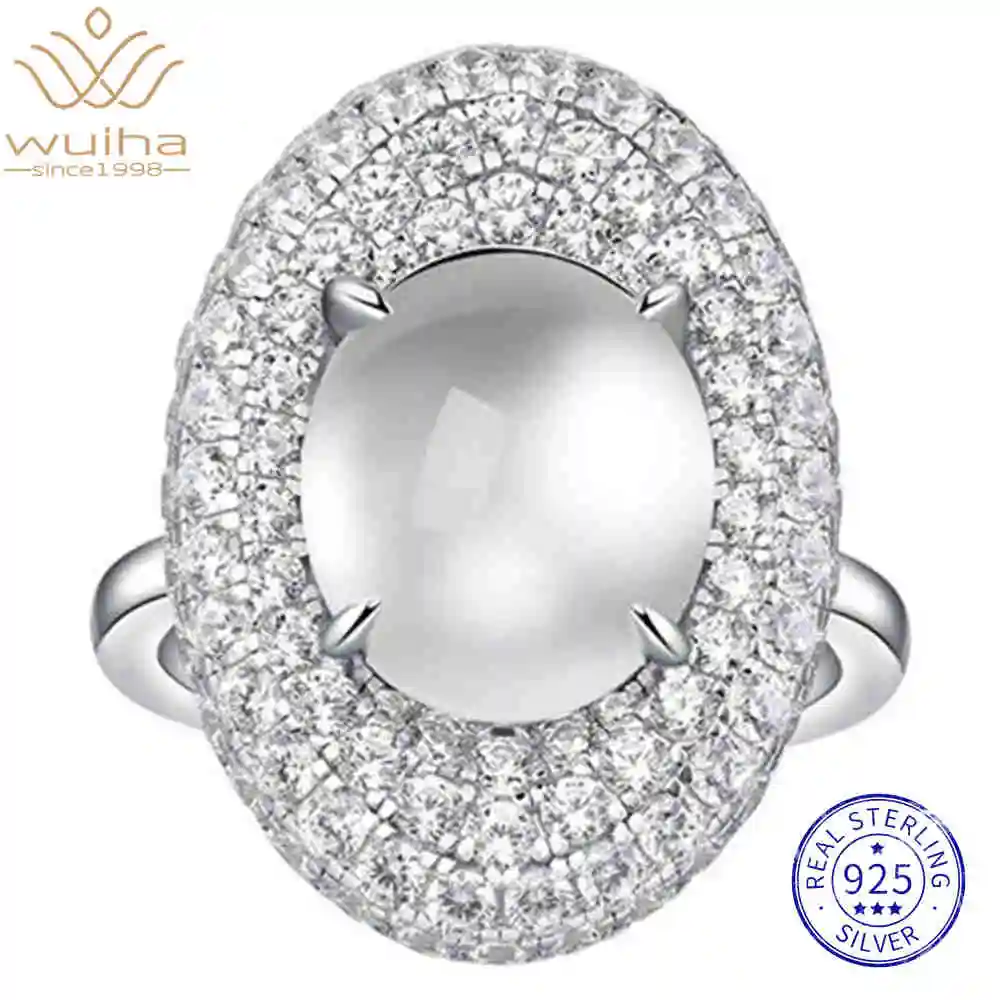 WUIHA Vintage 925 Sterling Silver Lab Sapphire Jade High Carbon Diamonds Gemstone Wedding Engagement Ring Fine Jewelry Wholesale
WUIHA Vintage 925 Sterling Silver Lab Sapphire Jade High Carbon Diamonds Gemstone Wedding Engagement Ring Fine Jewelry Wholesale