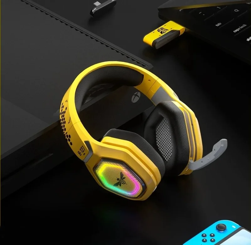 New Transformers Bumblebee TF-G01 Bluetooth Wireless 2.4G Headphone Noise-Cancelling RGB Megatron Low Latency Gaming Headset
New Transformers Bumblebee TF-G01 Bluetooth Wireless 2.4G Headphone Noise-Cancelling RGB Megatron Low Latency Gaming Headset