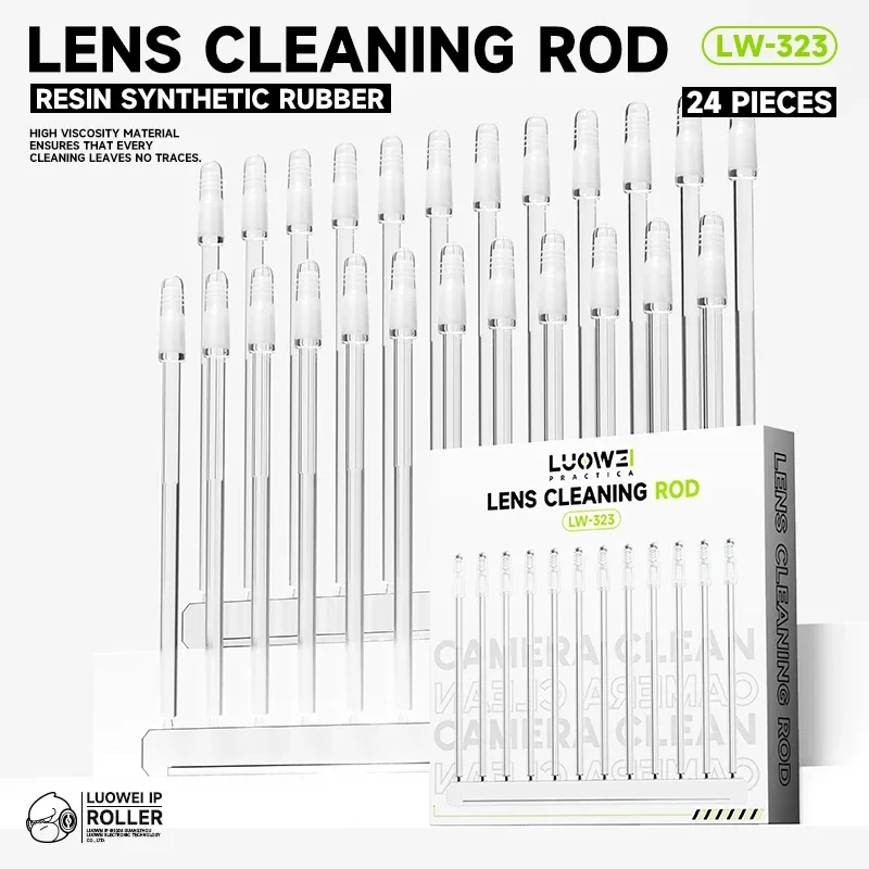 LUOWEI LW-323 24PCS Camera Lens Cleaning Stick for Phone No Damaging Chip Electronic Resin Synthetic Rubber Stick Dust Remover
LUOWEI LW-323 24PCS Camera Lens Cleaning Stick for Phone No Damaging Chip Electronic Resin Synthetic Rubber Stick Dust Remover