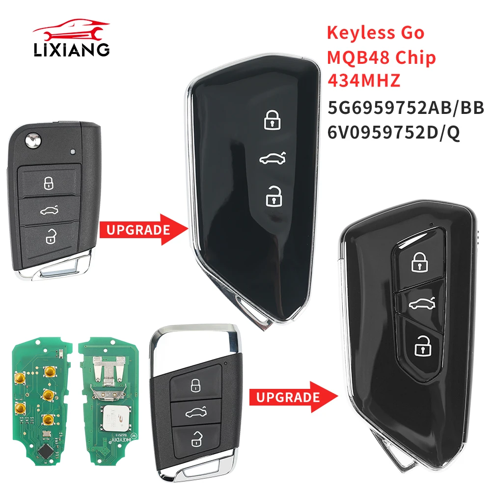 LIXIANG MQB48 Remote Smart Car Key For VW/Volkswagen Magotan B8 Superb A7 Passat Variant Keyless-Go 3Buttons ASK 433MHZ MAGOTAN
LIXIANG MQB48 Remote Smart Car Key For VW/Volkswagen Magotan B8 Superb A7 Passat Variant Keyless-Go 3Buttons ASK 433MHZ MAGOTAN