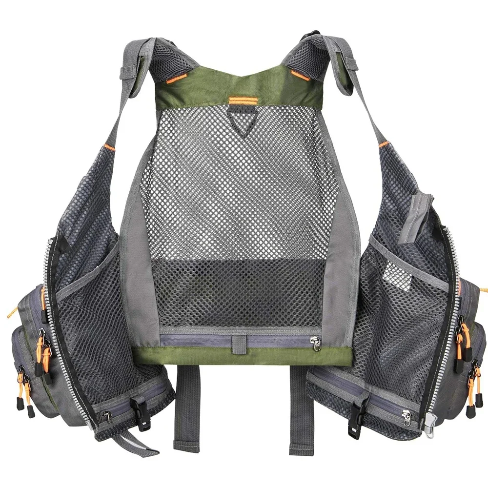 Comfortable Adjustable Fishing Jackets with Multi-Pockets Reflective Stripes Fly Fishing Vest for Men Women 1pcs
Comfortable Adjustable Fishing Jackets with Multi-Pockets Reflective Stripes Fly Fishing Vest for Men Women 1pcs