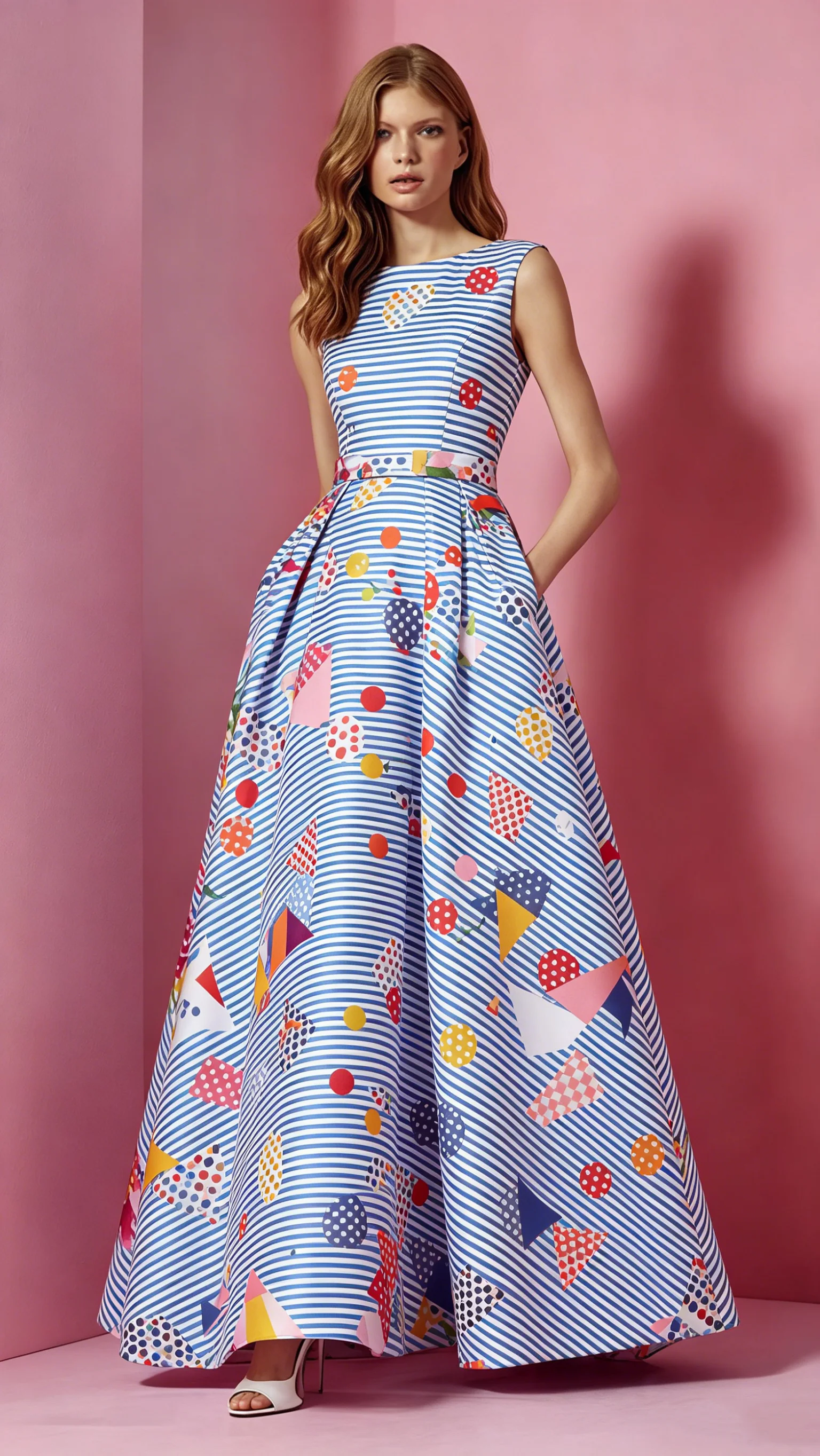 Women's Striped Geometric Print Maxi Dress Sleeveless Pleated Slim Fit A Line Dress Fashion Versatile Elegant Formal Outfit
Women's Striped Geometric Print Maxi Dress Sleeveless Pleated Slim Fit A Line Dress Fashion Versatile Elegant Formal Outfit