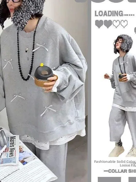 plus Size Long Sleeve Hoodie Women's Loose Knot Slimming Cover up Autumn Top Comfortable Fit round Neck Sweatshirt
plus Size Long Sleeve Hoodie Women's Loose Knot Slimming Cover up Autumn Top Comfortable Fit round Neck Sweatshirt