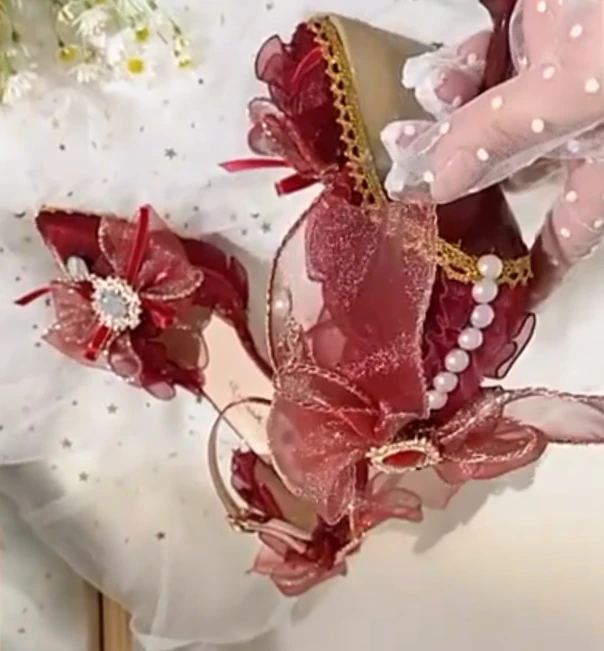 Elegant Burgundy Lolita Sweet Girls Bow Princess Style High Heels Versatile Daily Gorgeous Bridal Wedding Heeled Shoes
Elegant Burgundy Lolita Sweet Girls Bow Princess Style High Heels Versatile Daily Gorgeous Bridal Wedding Heeled Shoes