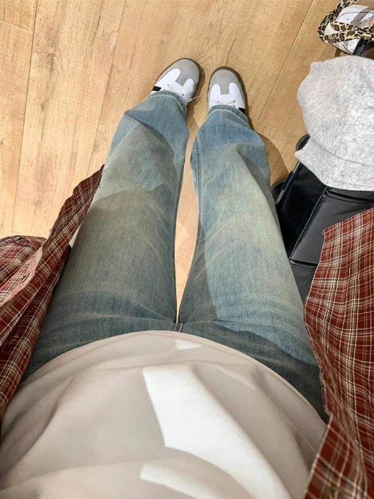 plus Size Blue Wide Leg Jeans Women's Straight Cut Loose Slimming Trousers American Style High Waist Denim Casual Wear
plus Size Blue Wide Leg Jeans Women's Straight Cut Loose Slimming Trousers American Style High Waist Denim Casual Wear
