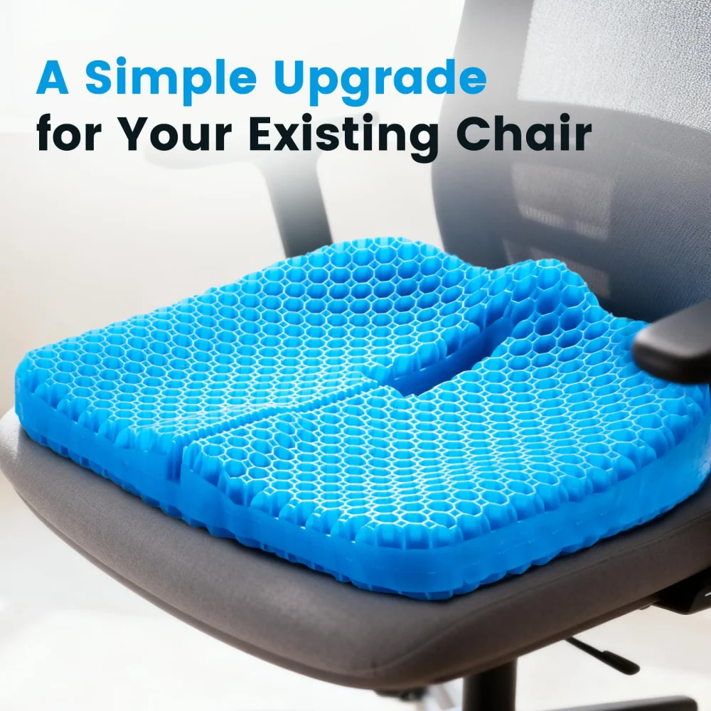 Gel seat cushion, thickened, large size, relieves pressure, breathable, for office chair, car, wheelchair, with fabric cover
Gel seat cushion, thickened, large size, relieves pressure, breathable, for office chair, car, wheelchair, with fabric cover