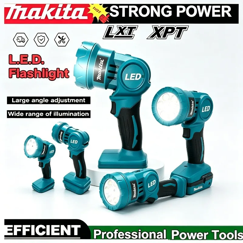 Makita Power Tool For 18V Lithium Battery LED Flashlight Cordless Outdoor Handheld Spotlight Work Light Rechargeable Lantern
Makita Power Tool For 18V Lithium Battery LED Flashlight Cordless Outdoor Handheld Spotlight Work Light Rechargeable Lantern