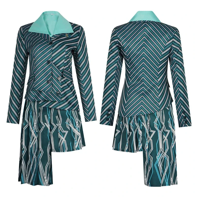 CyMovie Wicked Косплей Костюм Ведьмы Эльфаба Несдара Косплей Женская Полосатая Школьная Форма Повседневное Платье Хэллоуин Вечеринка Наряд
CyMovie Wicked Косплей Костюм Ведьмы Эльфаба Несдара Косплей Женская Полосатая Школьная Форма Повседневное Платье Хэллоуин Вечеринка Наряд