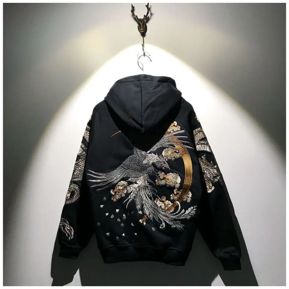 High Street Brushed Hoody Men's Hooded Thickened Trendy All-Match Autumn and Winter Loose Yokosuka Embroidery Chinese Style
High Street Brushed Hoody Men's Hooded Thickened Trendy All-Match Autumn and Winter Loose Yokosuka Embroidery Chinese Style