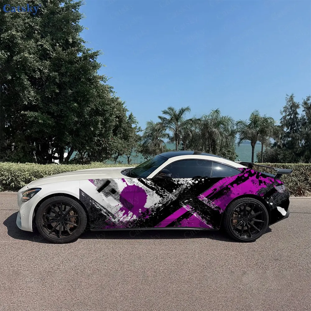 2pcs Purple Black Splatter X Geometry Car Side Wraps, Self-Adhesive PVC Waterproof & Scratch-Resistant Stickers, Car Accessory
2pcs Purple Black Splatter X Geometry Car Side Wraps, Self-Adhesive PVC Waterproof & Scratch-Resistant Stickers, Car Accessory
