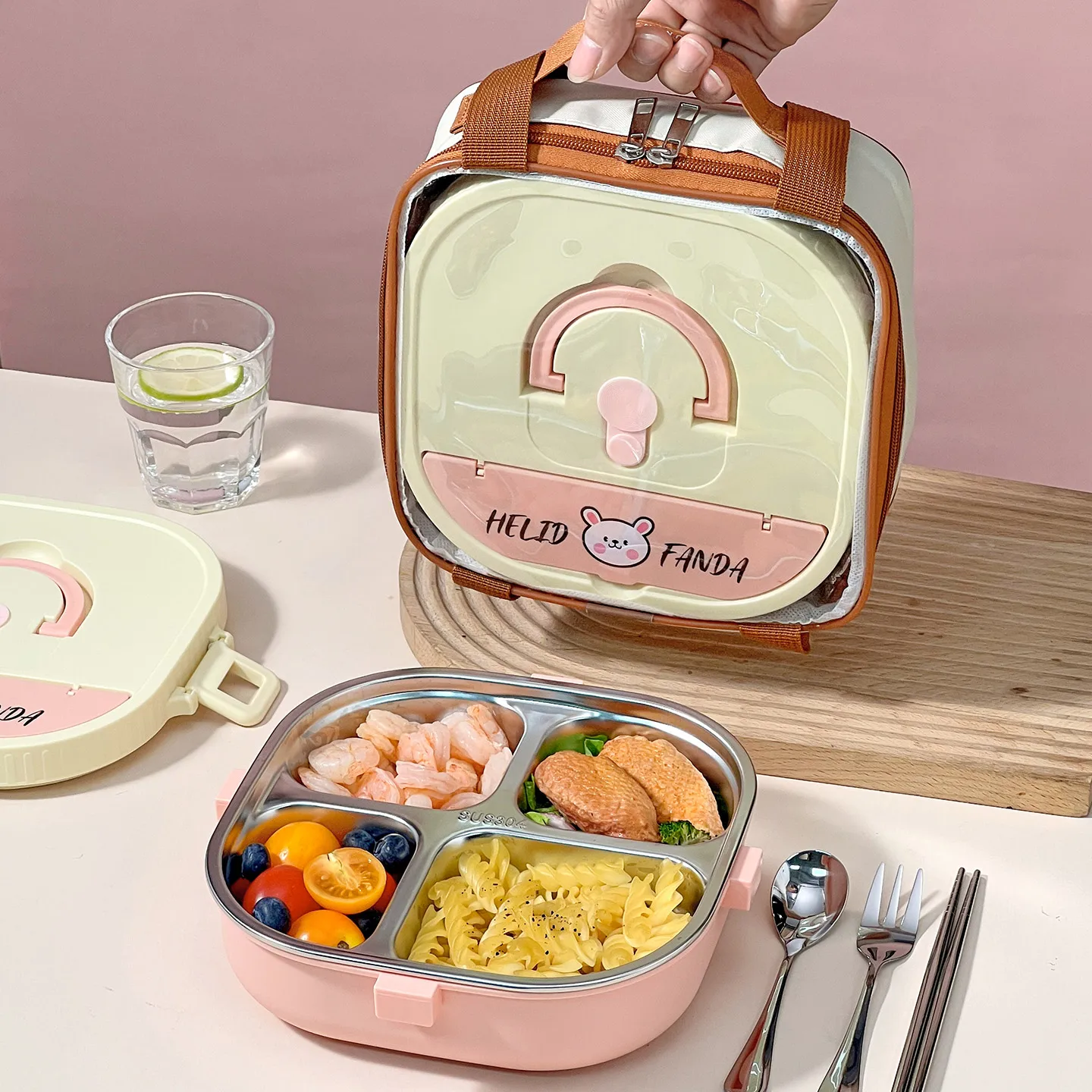 WORTHBUY 3/4 Grid 304 Stainless Steel Divided Lunch Box With Cutlery Kids Student Portable Heatable Leak Proof Cartoon Bento Box
WORTHBUY 3/4 Grid 304 Stainless Steel Divided Lunch Box With Cutlery Kids Student Portable Heatable Leak Proof Cartoon Bento Box