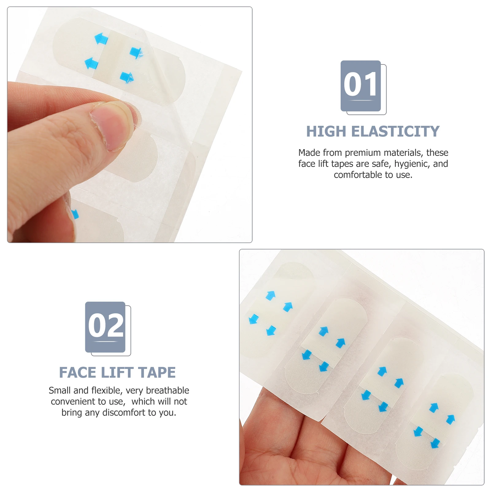 80Pcs Facial Lifting Tapes Invisible Breathable Face Tighten Patches for Double Chin Reduction V-Shaped Firm
80Pcs Facial Lifting Tapes Invisible Breathable Face Tighten Patches for Double Chin Reduction V-Shaped Firm