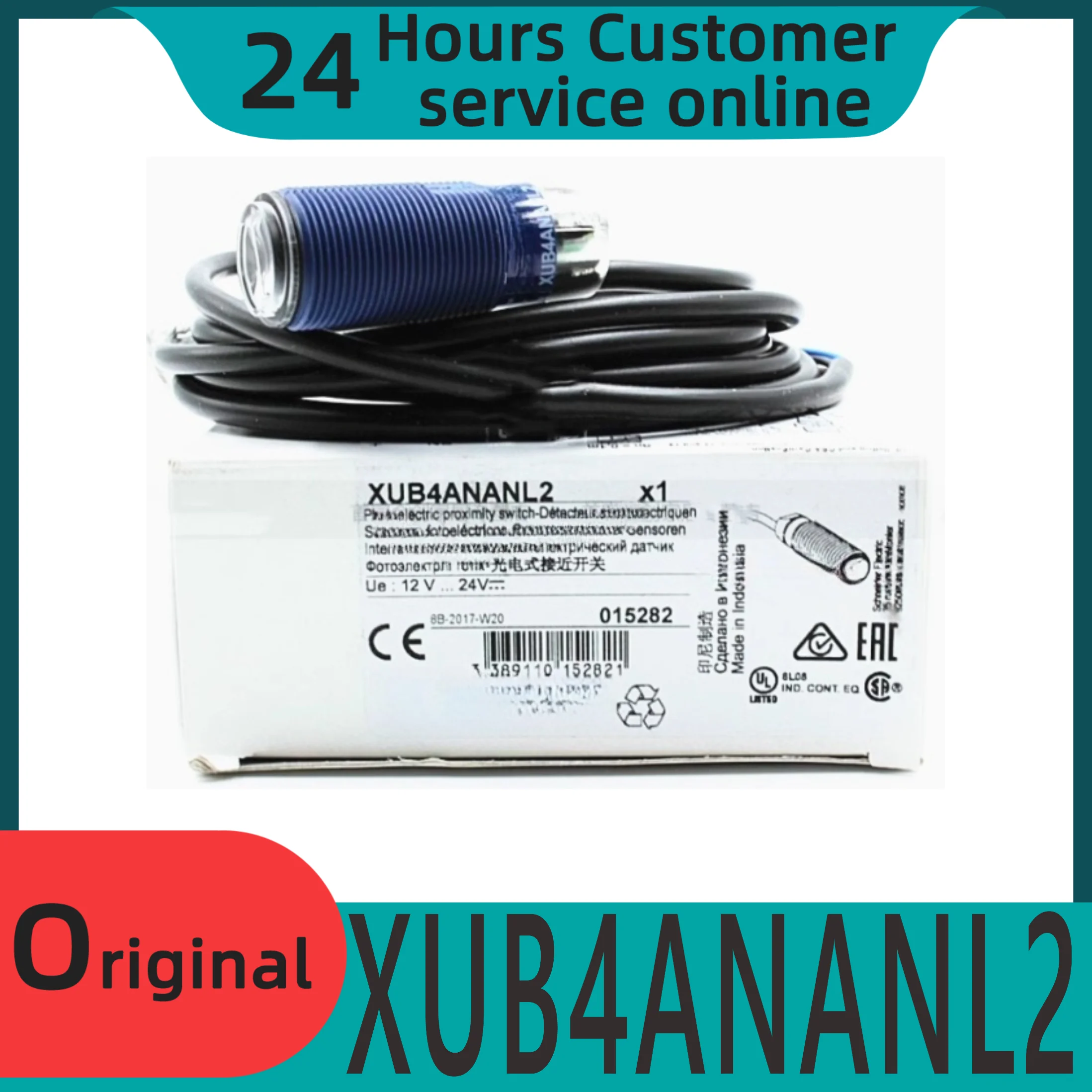 Новый оригинальный фотоэлектрический переключатель XUB4ANANL2 диффузное отражение M18 цилиндрический фотоэлектрический датчик
Новый оригинальный фотоэлектрический переключатель XUB4ANANL2 диффузное отражение M18 цилиндрический фотоэлектрический датчик