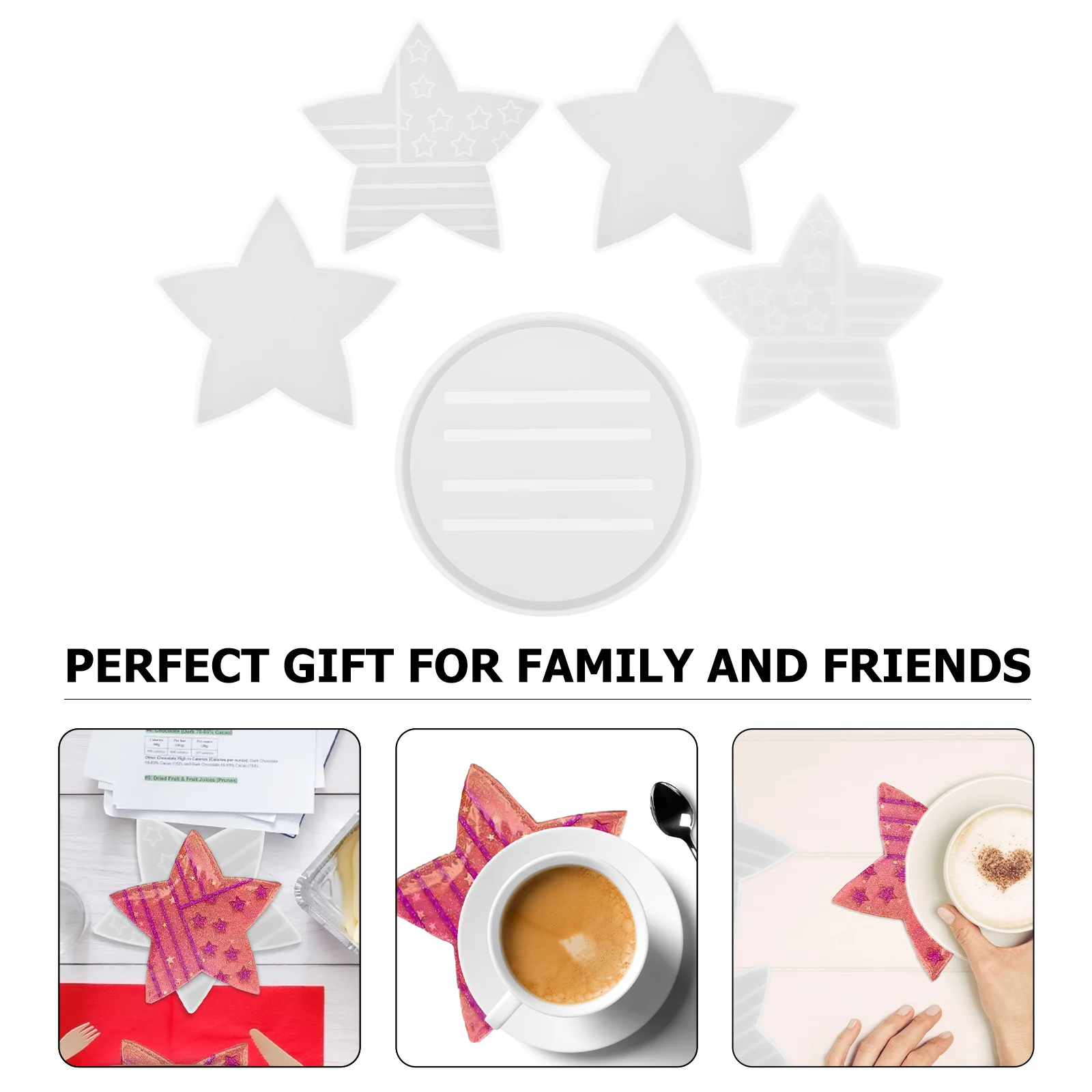 5Pcs DIY Resin Epoxy Moulds Star Coaster Casting Molds Heat Cold Resistant for Home Decoration Craft Supplies Coaster Molds
5Pcs DIY Resin Epoxy Moulds Star Coaster Casting Molds Heat Cold Resistant for Home Decoration Craft Supplies Coaster Molds