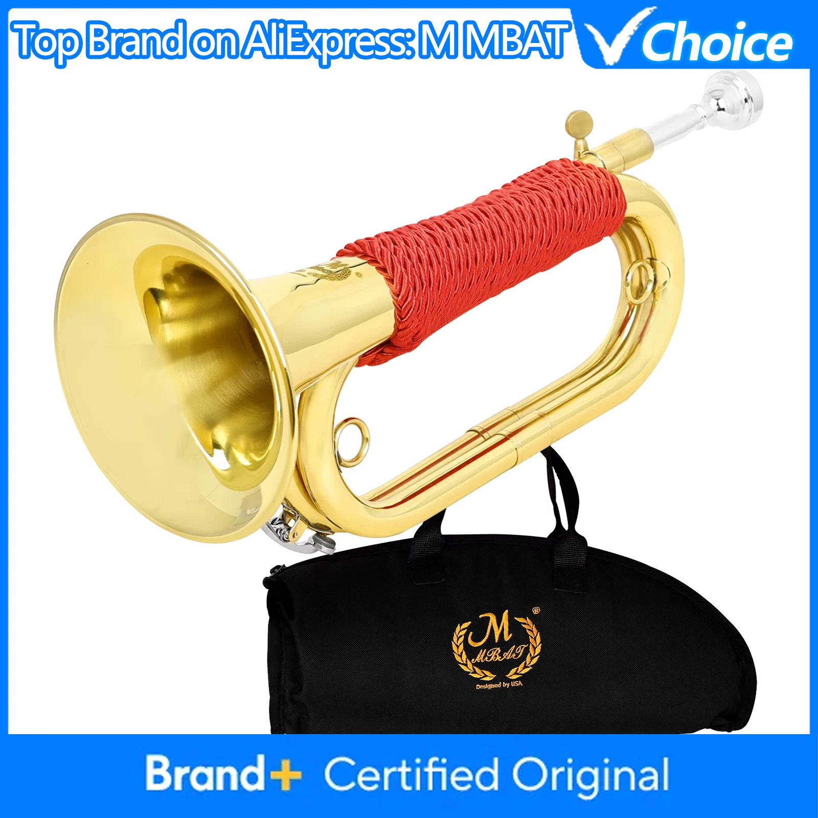 M MBAT Bugle Spanish Flugelhorn Copper Marching Flugelhorn Horn Brass Musical Instrument Trumpet with Bag Mouthpiece Accessories
M MBAT Bugle Spanish Flugelhorn Copper Marching Flugelhorn Horn Brass Musical Instrument Trumpet with Bag Mouthpiece Accessories