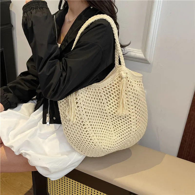 2025 Latest Summer Beach Straw Woven Tote Bag for Women 2-IN-1 Hollow-out Lightweight Large Capacity Shopper Shoulder Bag Female 
2025 Latest Summer Beach Straw Woven Tote Bag for Women 2-IN-1 Hollow-out Lightweight Large Capacity Shopper Shoulder Bag Female