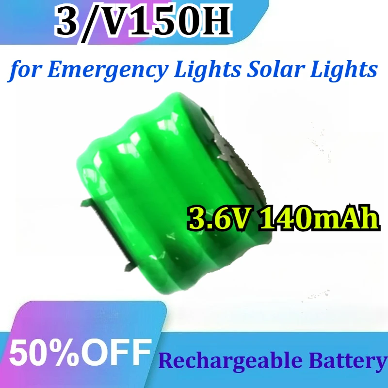 2Pcs 3/V150H 6V 160mAh for Emergency Lights Solar Lights Rechargeable Battery
2Pcs 3/V150H 6V 160mAh for Emergency Lights Solar Lights Rechargeable Battery