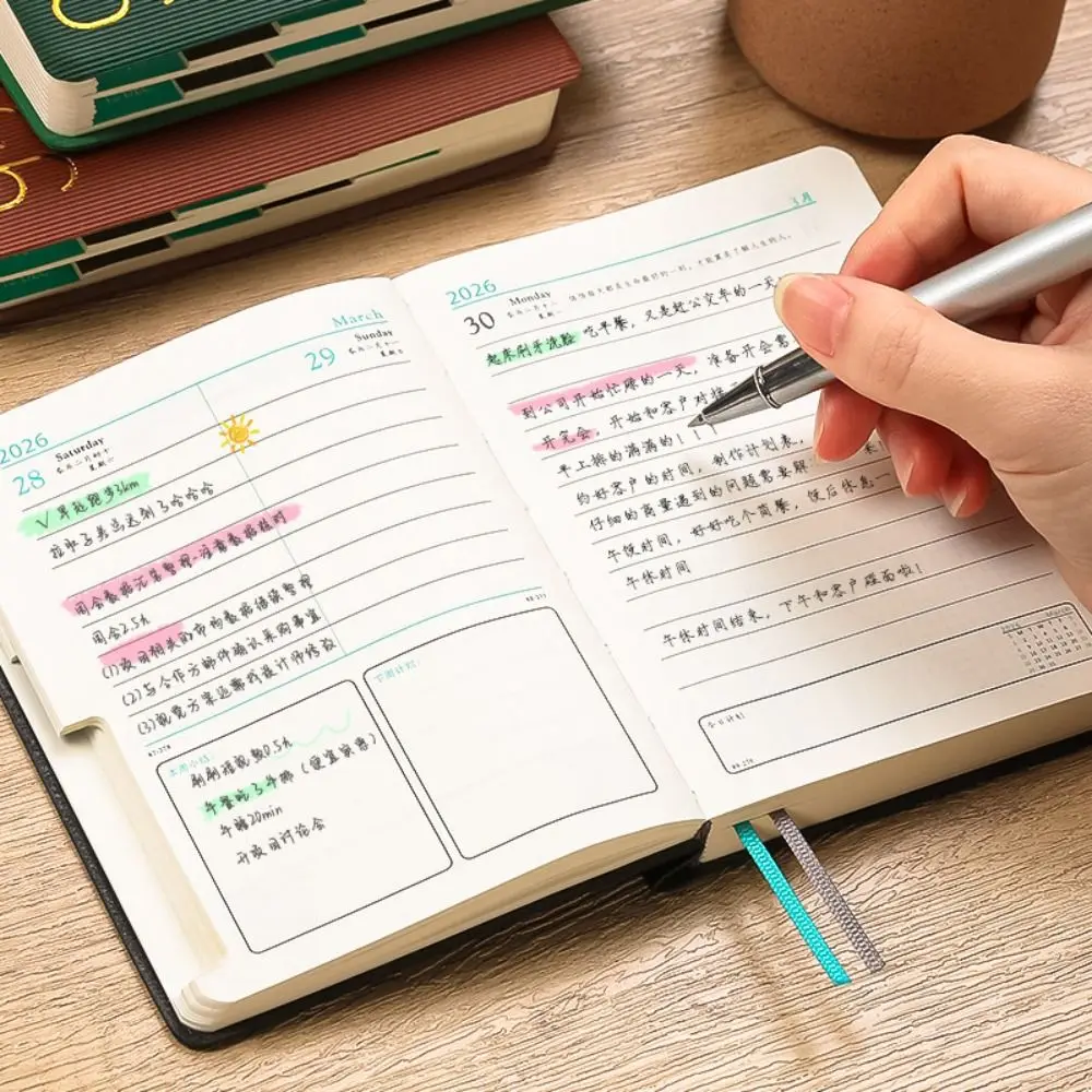 English 2026 Schedule Planner Notepad Pu Leather Small B6 Schedule Book Wear-resistant Bookmark To-do List Notebook Student
English 2026 Schedule Planner Notepad Pu Leather Small B6 Schedule Book Wear-resistant Bookmark To-do List Notebook Student