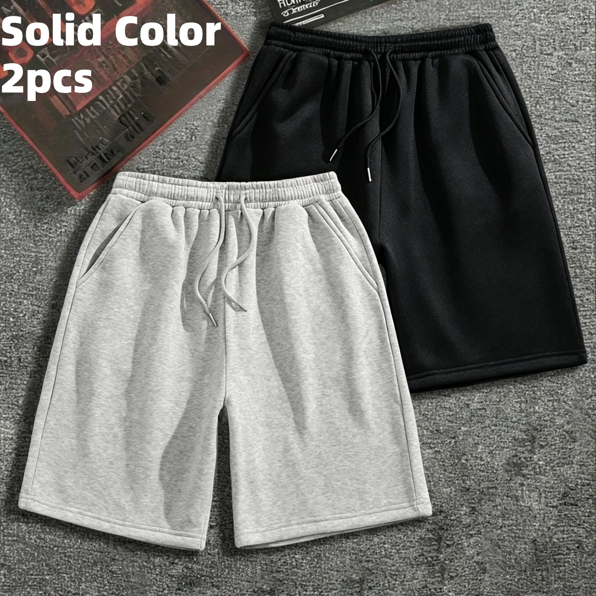 Summer Loose Men's Shorts Black Grey Solid Pickleball Drawstring Athletic Shorts Sweatpants Sport Jogging Beach Pant Oversized
Summer Loose Men's Shorts Black Grey Solid Pickleball Drawstring Athletic Shorts Sweatpants Sport Jogging Beach Pant Oversized