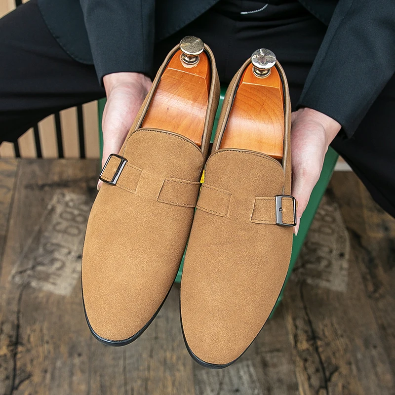 Italian Brand Men's Suede Leather Shoes Soft Sole Casual Business Dress Leather Shoes High Quality Brown Loafers for Men Mo-3365
Italian Brand Men's Suede Leather Shoes Soft Sole Casual Business Dress Leather Shoes High Quality Brown Loafers for Men Mo-3365