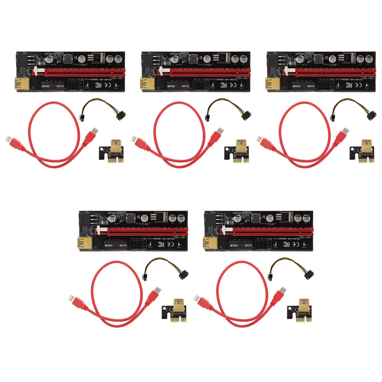 Удлинительный кабель для видеокарты PCI Express Riser, 5 комплектов, адаптер-удлинитель от 1 до 16x, стабильный PCIe, безопасные компьютерные аксессуары, графика
Удлинительный кабель для видеокарты PCI Express Riser, 5 комплектов, адаптер-удлинитель от 1 до 16x, стабильный PCIe, безопасные компьютерные аксессуары, графика