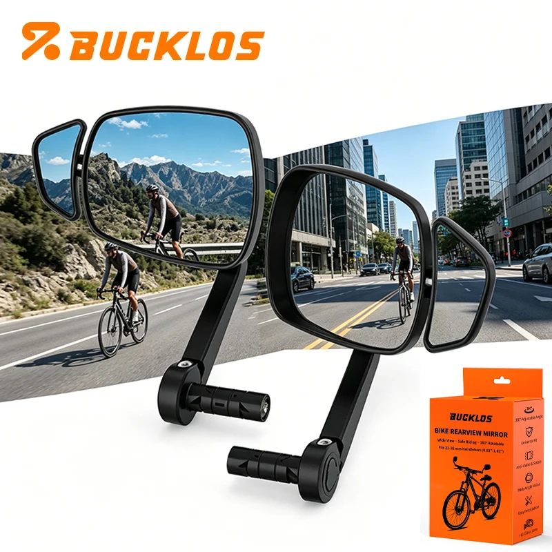 BUCKLOS Bike Rearview Mirror 360 Degree Adjustable MTB Rear View Wide Anti Glare Handlebar Plug Bicycle Rear Mirror Cycling Part
BUCKLOS Bike Rearview Mirror 360 Degree Adjustable MTB Rear View Wide Anti Glare Handlebar Plug Bicycle Rear Mirror Cycling Part