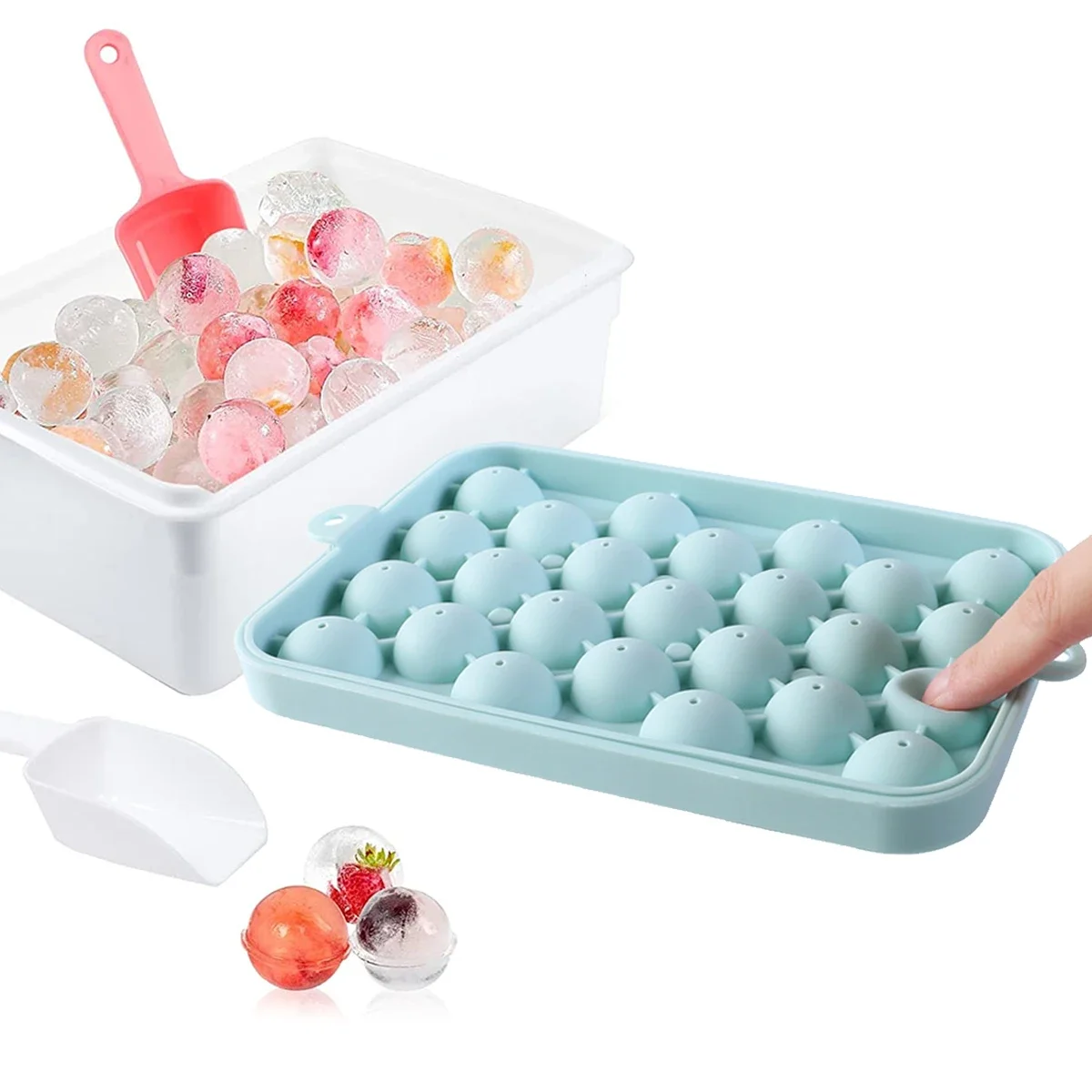 Leeseph Round Ice Cube Trays, Silicone Ice Ball Maker Mold for Freezer, Circle Ice Cube Making Chilling Ice maker mini Cake mold
Leeseph Round Ice Cube Trays, Silicone Ice Ball Maker Mold for Freezer, Circle Ice Cube Making Chilling Ice maker mini Cake mold