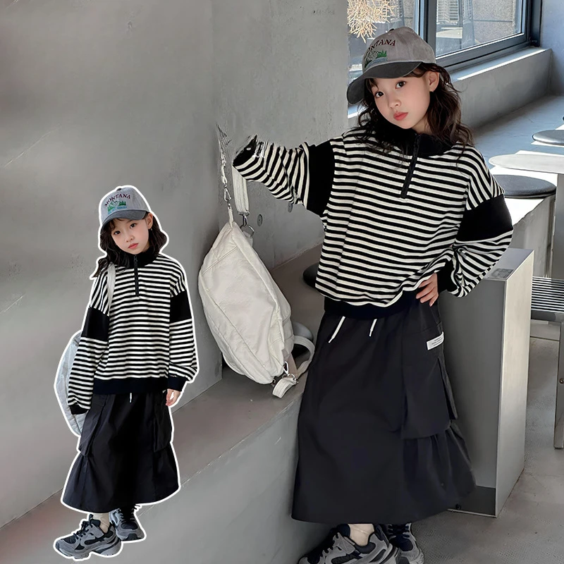 Girls Hoodies Children 2024 New Spring and Summer Black Top Fashion Clothes Simple Casual Style All-match Hoodie Children
Girls Hoodies Children 2024 New Spring and Summer Black Top Fashion Clothes Simple Casual Style All-match Hoodie Children