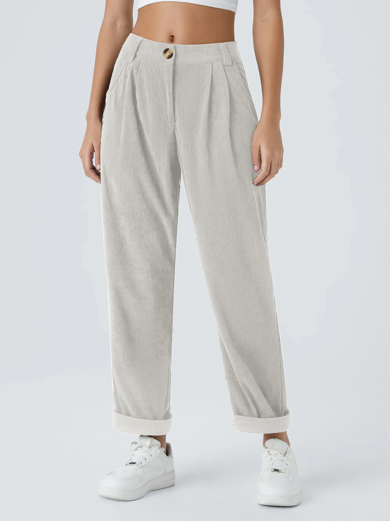The new women's fall and winter solid-color corduroy wide-leg straight-leg pants are versatile and help slim the figure.
The new women's fall and winter solid-color corduroy wide-leg straight-leg pants are versatile and help slim the figure.