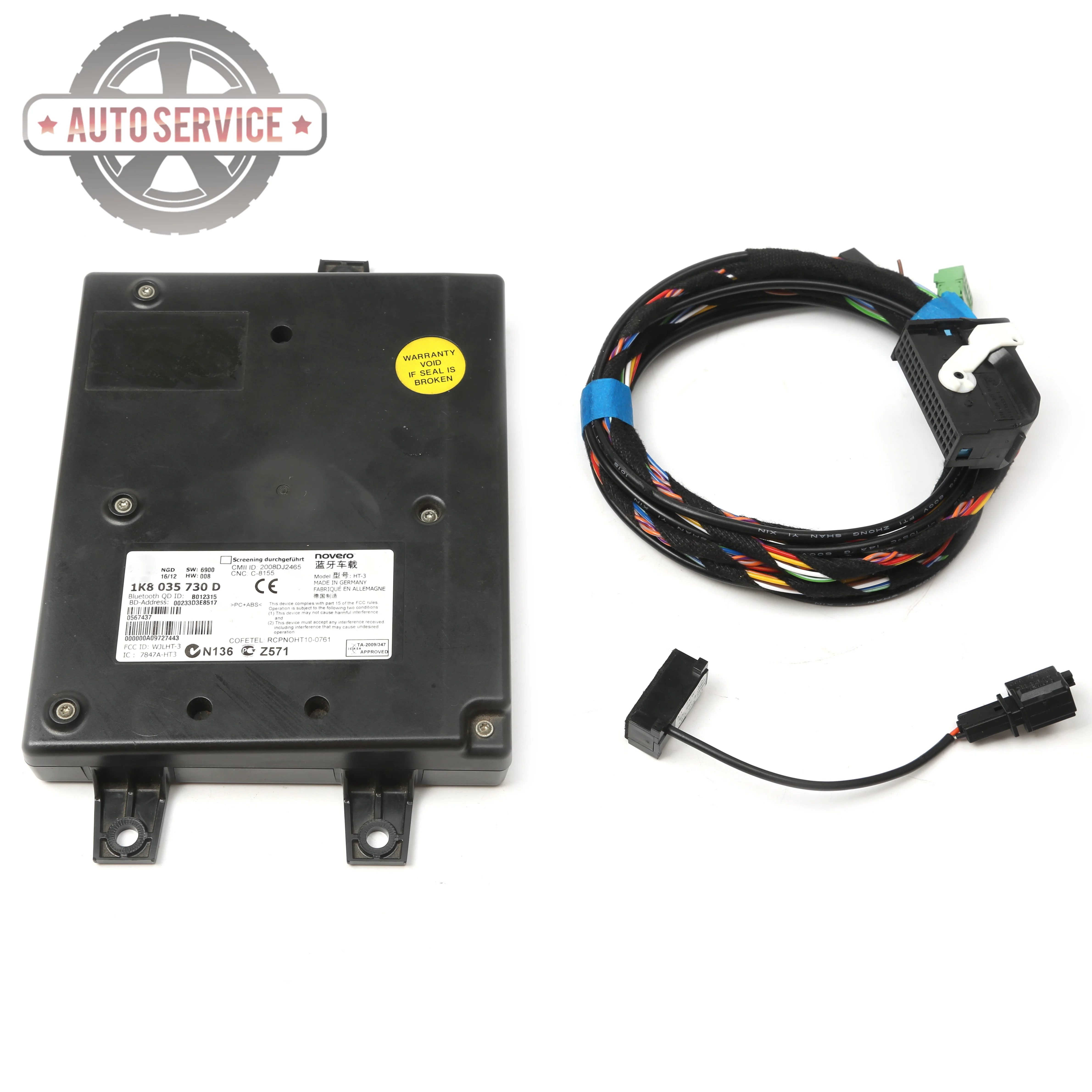 8X0035447A 1K8035730D Bluetooth Module+Harness Kit For VW Golf Plus Passat B6 B7 Touran Transporter T5
8X0035447A 1K8035730D Bluetooth Module+Harness Kit For VW Golf Plus Passat B6 B7 Touran Transporter T5