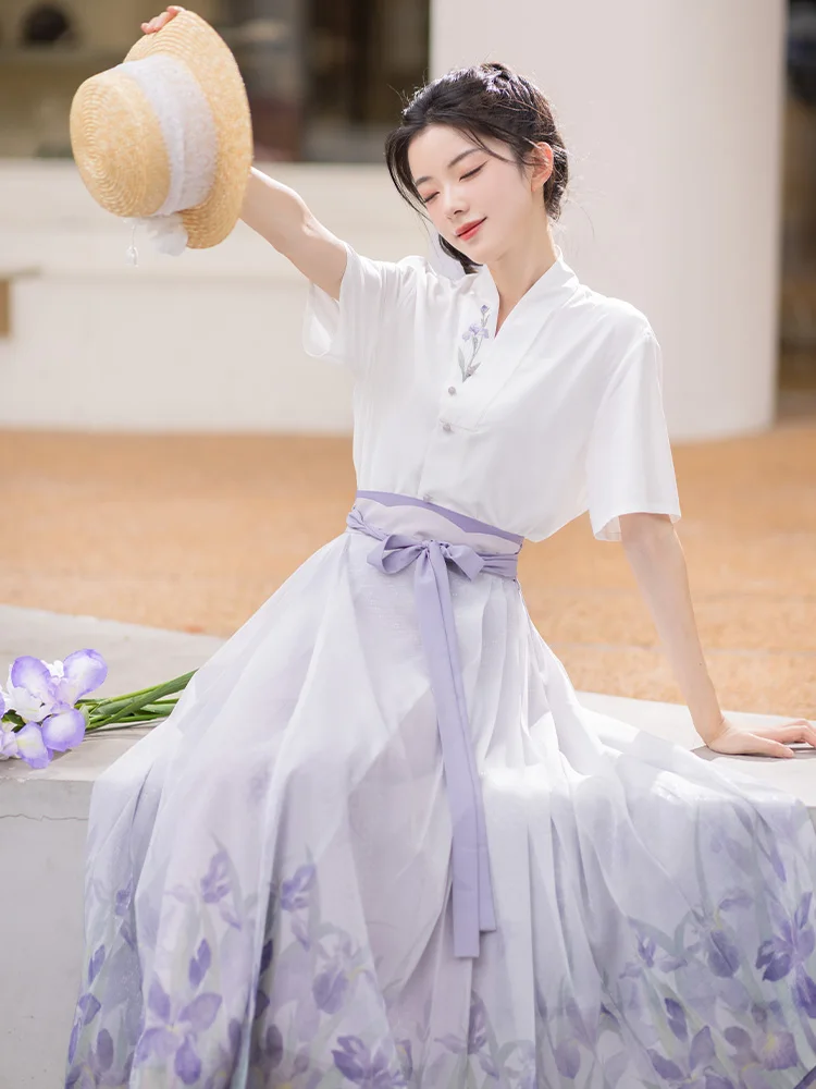 2025 new chinese hanfu woman folk dance daily original ma mian improved hanfu women vintage daily girl fairty hanfu dress set 
2025 new chinese hanfu woman folk dance daily original ma mian improved hanfu women vintage daily girl fairty hanfu dress set
