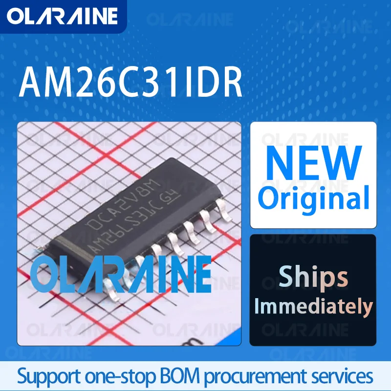 10/50/100Pcs AM26C31IDR SOIC-16 original ic RS-422 interface integrated circuit RoHS Data rate 10 Mb/s 4 Receiver Voltage 5.5 V
10/50/100Pcs AM26C31IDR SOIC-16 original ic RS-422 interface integrated circuit RoHS Data rate 10 Mb/s 4 Receiver Voltage 5.5 V