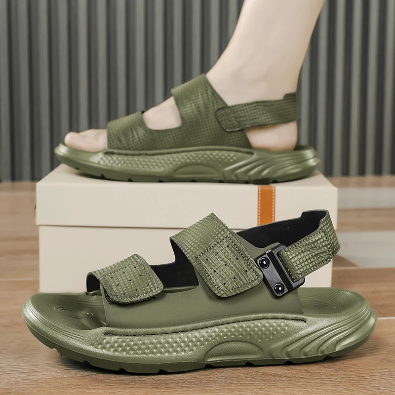 Мужские сандалии в летнем стиле, повседневные износостойкие противоскользящие черные сандалии на мягкой подошве для уличной одежды, пляжная обувь для прогулок по воде
Мужские сандалии в летнем стиле, повседневные износостойкие противоскользящие черные сандалии на мягкой подошве для уличной одежды, пляжная обувь для прогулок по воде