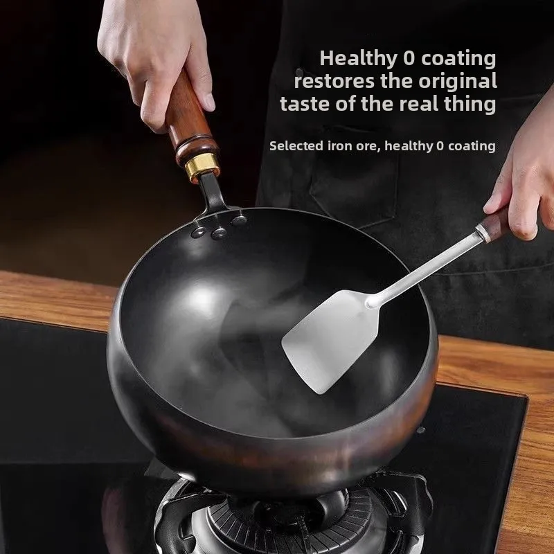Big belly iron pot cooking, flat bottom non-stick, complementary food household uncoated
Big belly iron pot cooking, flat bottom non-stick, complementary food household uncoated