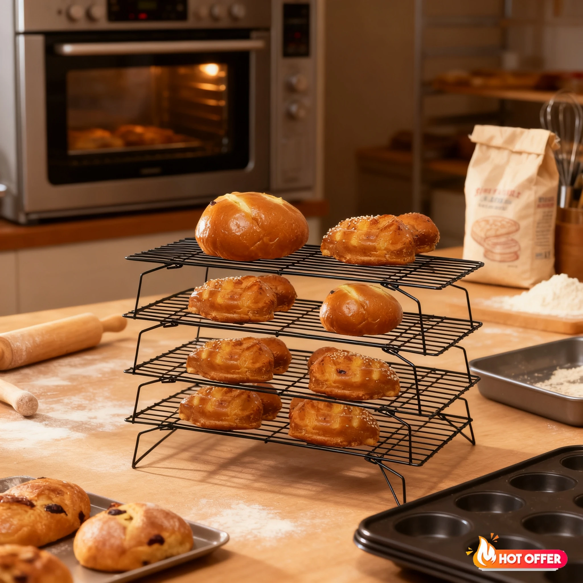 Трехслойный противень с сеткой, подставка для охлаждения торта, духовка из нержавеющей стали, кухонный держатель для пиццы, хлеба, печенья, полка для барбекю, не
Трехслойный противень с сеткой, подставка для охлаждения торта, духовка из нержавеющей стали, кухонный держатель для пиццы, хлеба, печенья, полка для барбекю, не