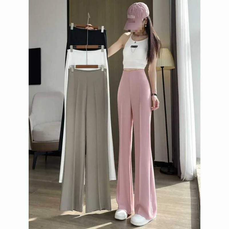 Spring Summer High Waisted Suits Pants Women Korean Fashion Solid Elegant Straight Pants Office Ladies Casual Wide Leg Pants Y2k
Spring Summer High Waisted Suits Pants Women Korean Fashion Solid Elegant Straight Pants Office Ladies Casual Wide Leg Pants Y2k