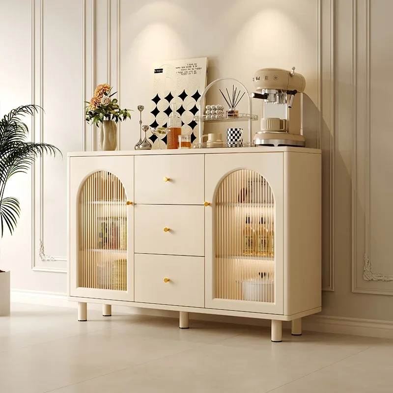 Modern Kitchen Hutch Storage Cabinet, Freestanding Living Room Cabinet with Glass Doors and 3 Drawers, Sideboard Buffet Cabinet
Modern Kitchen Hutch Storage Cabinet, Freestanding Living Room Cabinet with Glass Doors and 3 Drawers, Sideboard Buffet Cabinet