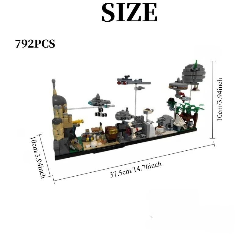 792PCS MOC Galactic Skyline Set - Sci-Fi Cityscape Model for Adults & Teens, Cosmic Architecture DIY Gift
792PCS MOC Galactic Skyline Set - Sci-Fi Cityscape Model for Adults & Teens, Cosmic Architecture DIY Gift