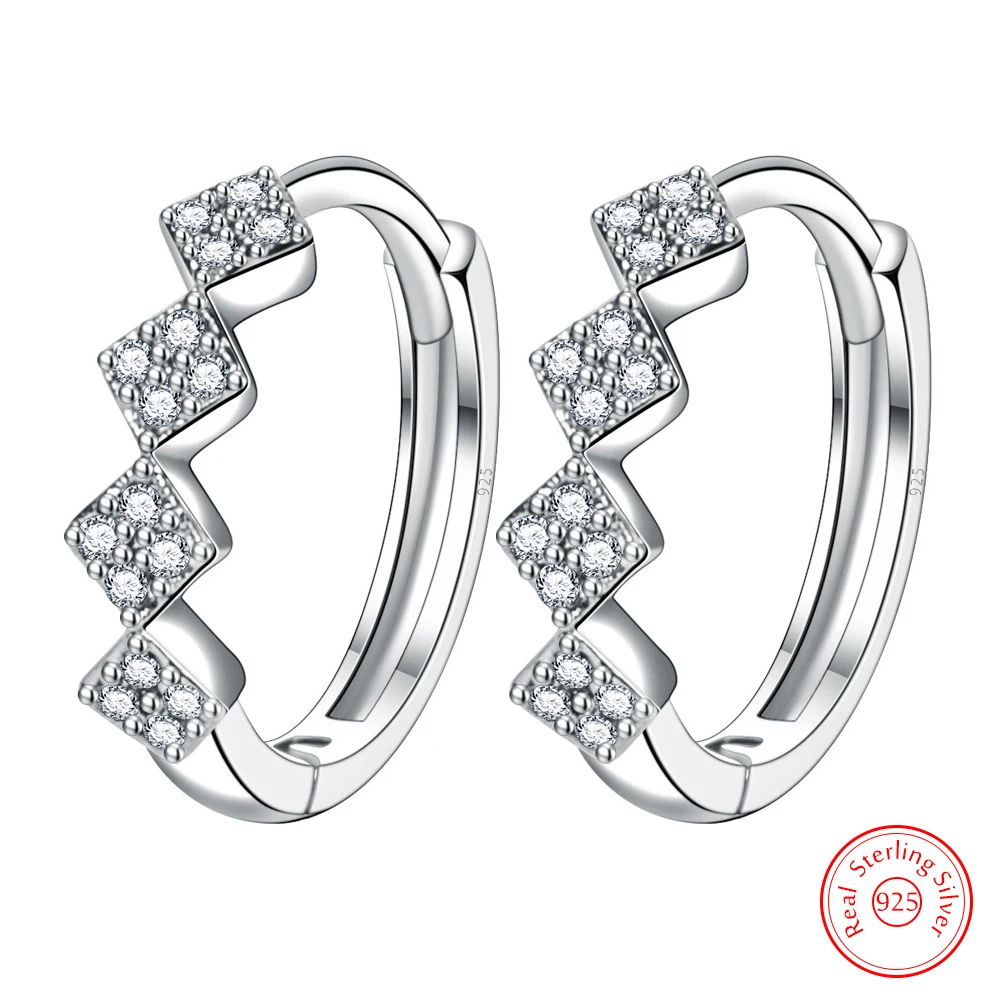 Pure 925 Sterling Silver High Quality Jewelry New Crystal Square Hoop Earrings For Woman XY0173
Pure 925 Sterling Silver High Quality Jewelry New Crystal Square Hoop Earrings For Woman XY0173