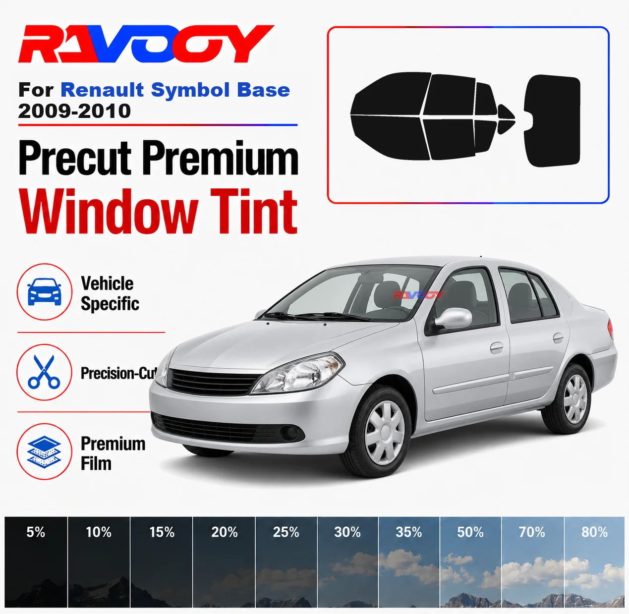 Premium Precut Window Tint Kit Front Rear Windows Rear Windshield For Renault Symbol Base 2009-2010 Car Solar Nano Ceramic Film
Premium Precut Window Tint Kit Front Rear Windows Rear Windshield For Renault Symbol Base 2009-2010 Car Solar Nano Ceramic Film