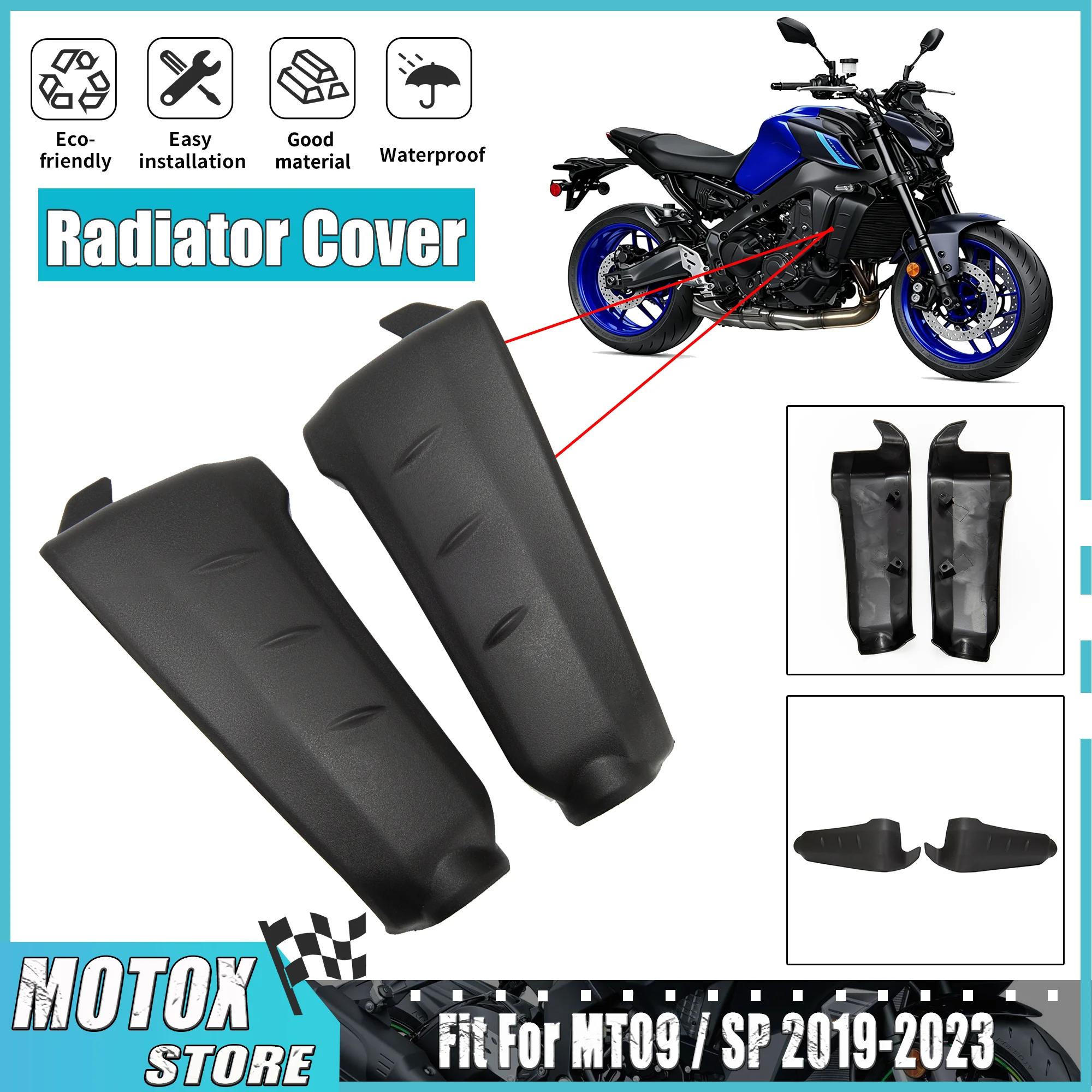 Motorcycle Accessories A pair Radiator Side Fairing Cover Protector ABS Plastic Fit For 2021 2022 2023 YAMAHA MT09 MT-09 MT 09
Motorcycle Accessories A pair Radiator Side Fairing Cover Protector ABS Plastic Fit For 2021 2022 2023 YAMAHA MT09 MT-09 MT 09