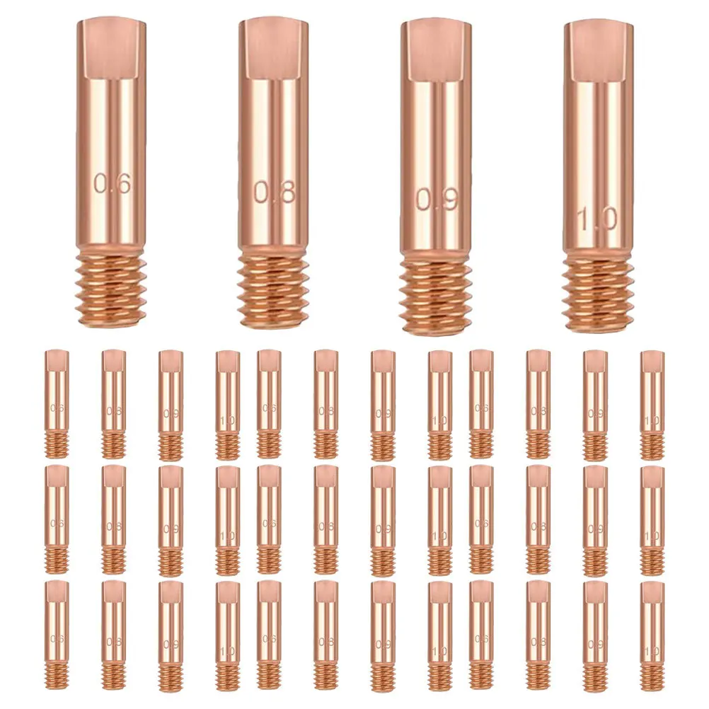 40Pcs Flux Core Gasless Nozzle Welding Kit Contact Tips Replacement Welding Torch Accessories Copper Nozzle Diffuser Compatible
40Pcs Flux Core Gasless Nozzle Welding Kit Contact Tips Replacement Welding Torch Accessories Copper Nozzle Diffuser Compatible