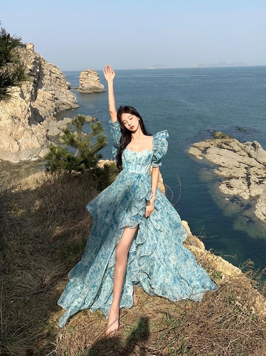 Летняя юбка-миди с цветочным принтом, высокая талия, пышная юбка-трапеция, модель Travel Beach Fairy Dr Super Fairy Vaion Sle V-Ne...
Летняя юбка-миди с цветочным принтом, высокая талия, пышная юбка-трапеция, модель Travel Beach Fairy Dr Super Fairy Vaion Sle V-Ne...