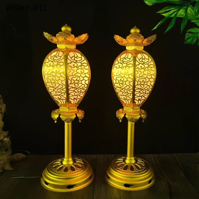 H24cm Aluminum gilded palace candlestick Buddhist temple supplies temple Household Sacrifice feng shui blessing
H24cm Aluminum gilded palace candlestick Buddhist temple supplies temple Household Sacrifice feng shui blessing