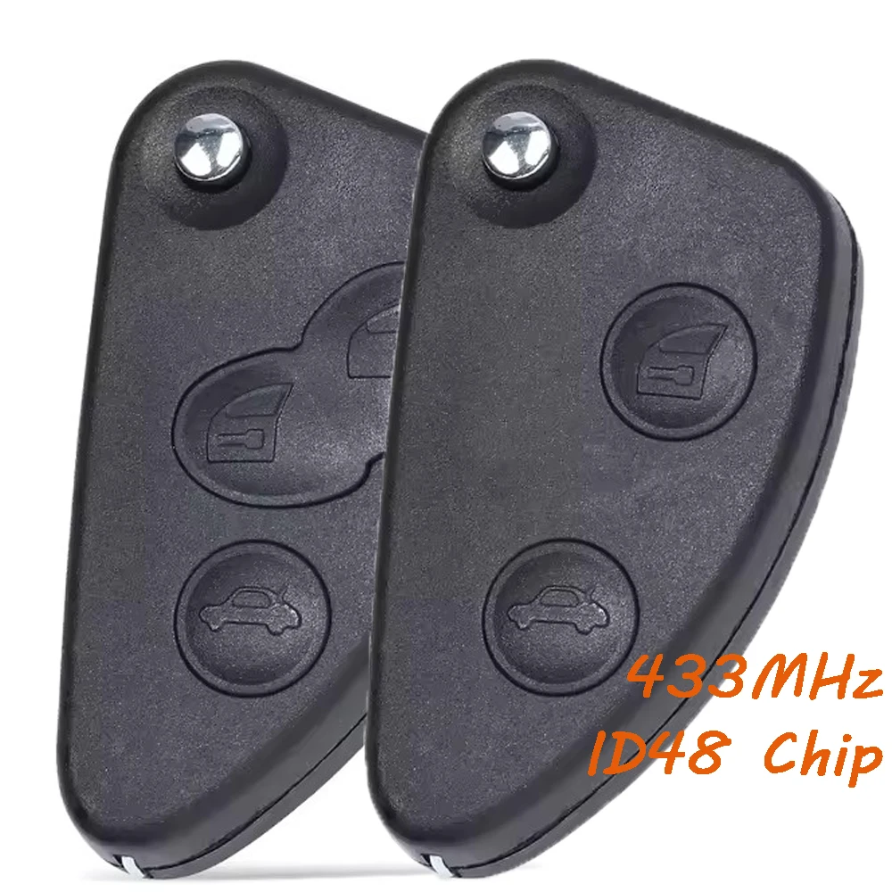 DIYKEY Remote Car Key Fob for Alfa Romeo 147 156 166 GT 433MHz ID48 Chip 2 Buttons / 3 Buttons SIP22 Blade
DIYKEY Remote Car Key Fob for Alfa Romeo 147 156 166 GT 433MHz ID48 Chip 2 Buttons / 3 Buttons SIP22 Blade