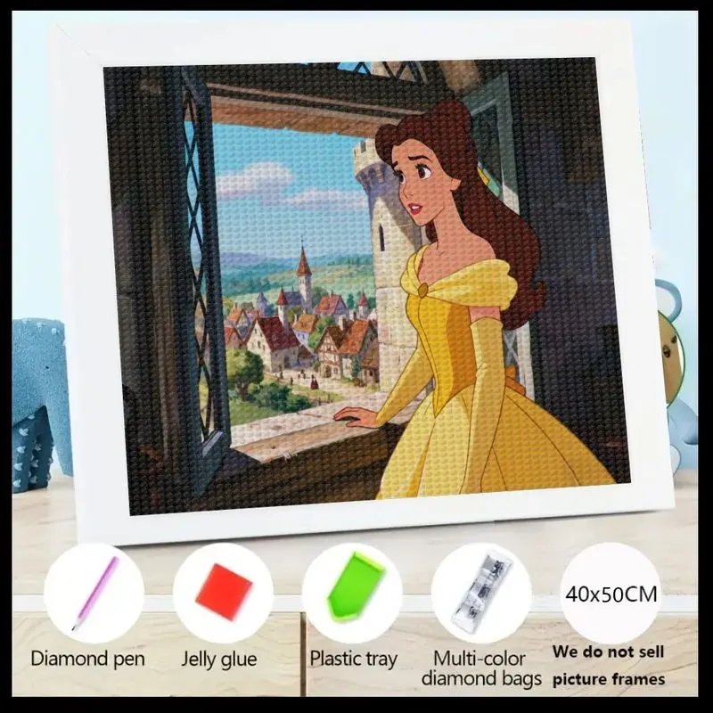 1 шт. DIY 5D алмазный набор для рисования, принцесса Диснея Белль, выгляд за окном, полная дрель, круглая алмазная живопись, красота и
1 шт. DIY 5D алмазный набор для рисования, принцесса Диснея Белль, выгляд за окном, полная дрель, круглая алмазная живопись, красота и