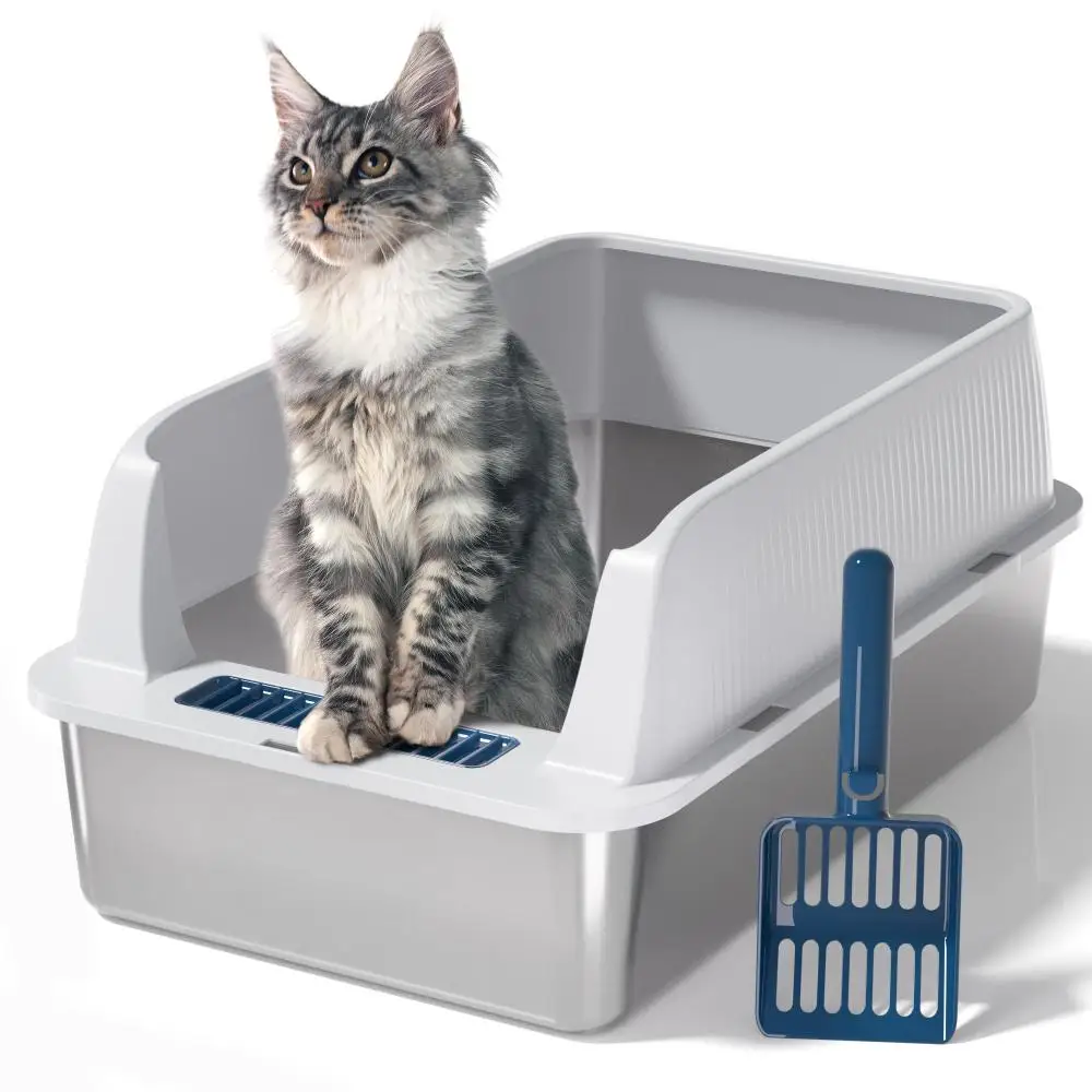 DVPETS Stainless Steel Cat Litter Box with High Sides Lid, Extra Large XL for Big Cats,Open Top Metal Kitty
DVPETS Stainless Steel Cat Litter Box with High Sides Lid, Extra Large XL for Big Cats,Open Top Metal Kitty