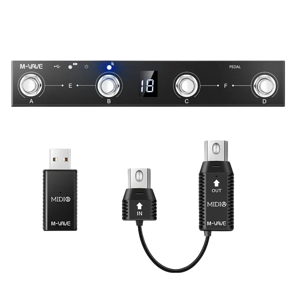 Programmable MIDI Controller for Guitar Pedal, USB, Bluetooth Support, Wireless MIDI System, for BIAS FX 2, Zoom MS-50G, G1xon
Programmable MIDI Controller for Guitar Pedal, USB, Bluetooth Support, Wireless MIDI System, for BIAS FX 2, Zoom MS-50G, G1xon