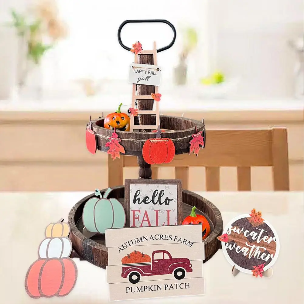 1 Set Fall Thanksgiving Decorations Pumpkin Wooden Desktop Ornaments Farmhouse Decor Wood Sign for Autumn Pumpkin Harvest 
1 Set Fall Thanksgiving Decorations Pumpkin Wooden Desktop Ornaments Farmhouse Decor Wood Sign for Autumn Pumpkin Harvest
