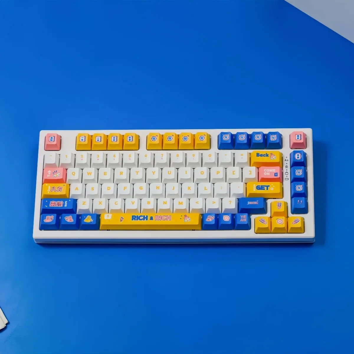 151 Keys PBT Dye Sub Keycaps Full Set Mac IOS Support 7U Spacebar Split Shift Cherry MX Compatible Pastel Kawaii Keyboard Style
151 Keys PBT Dye Sub Keycaps Full Set Mac IOS Support 7U Spacebar Split Shift Cherry MX Compatible Pastel Kawaii Keyboard Style